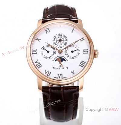 Swiss Blancpain Perpetual Calendar Moon 6659 Watch Rose Gold 42mm